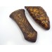 Vintage Pair of Japan Bronze Looking Raised Landscape Design Wall Pockets   122917954414